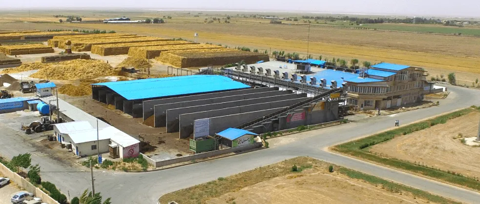 نمای هوایی تأسیسات کمپوست Enari